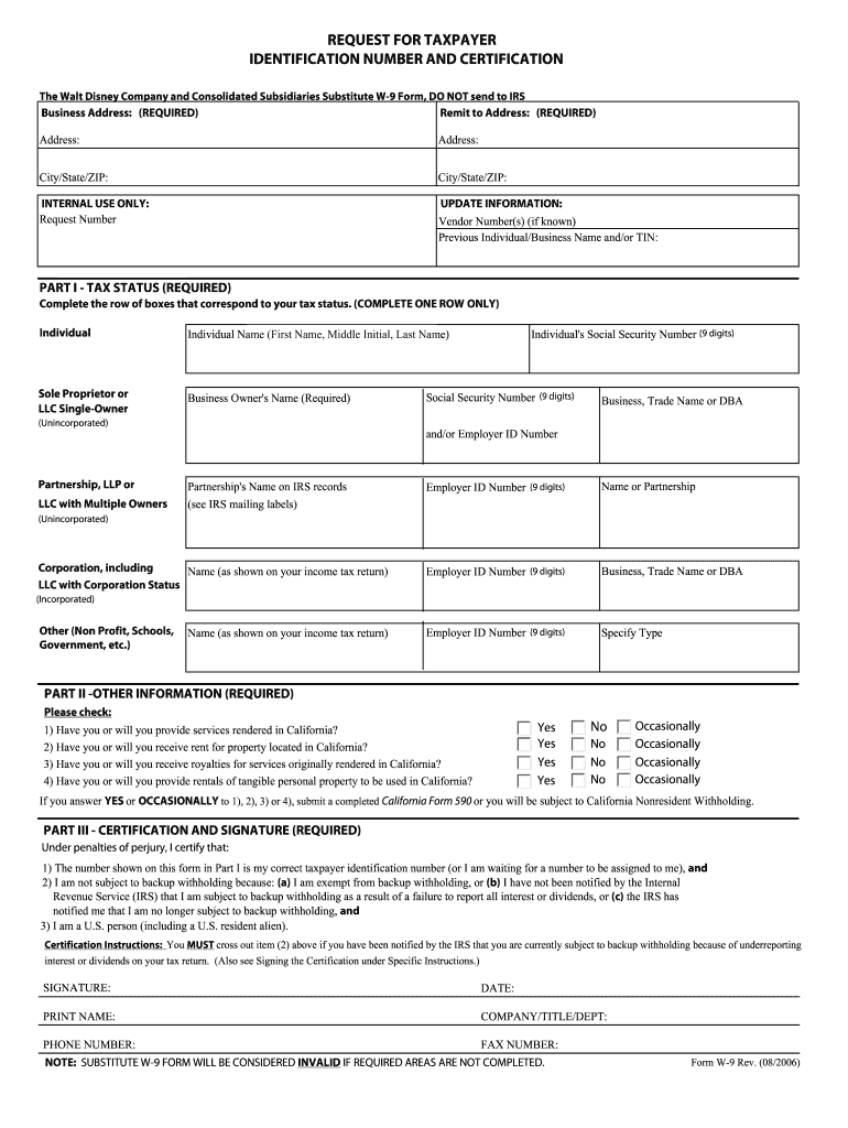 Free Printable Form W9