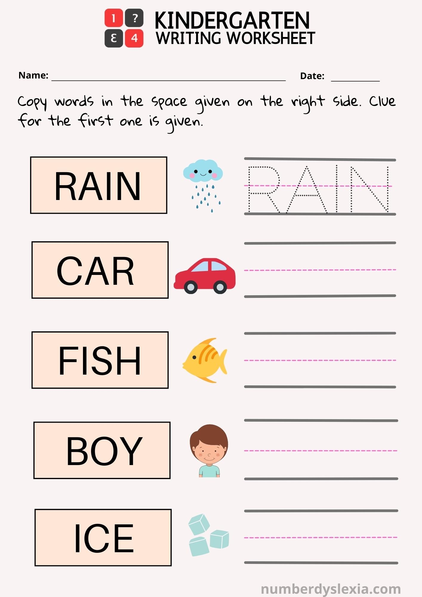 Free Printable Writing Worksheets For Kids