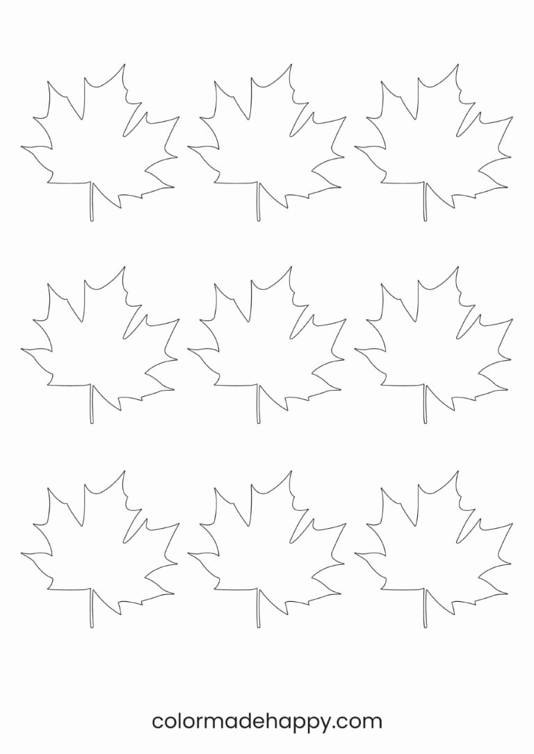 Printable Autumn Leaves Template