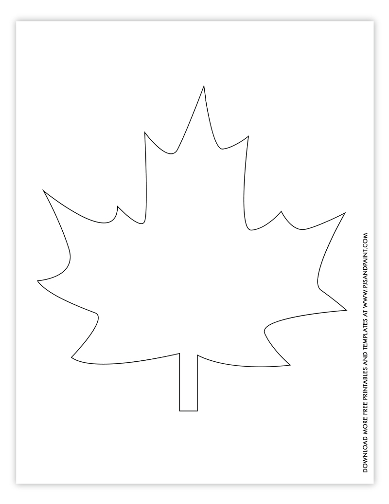 Free Printable Leaf Template 3 Versions 2 Sizes Each Pjs And 