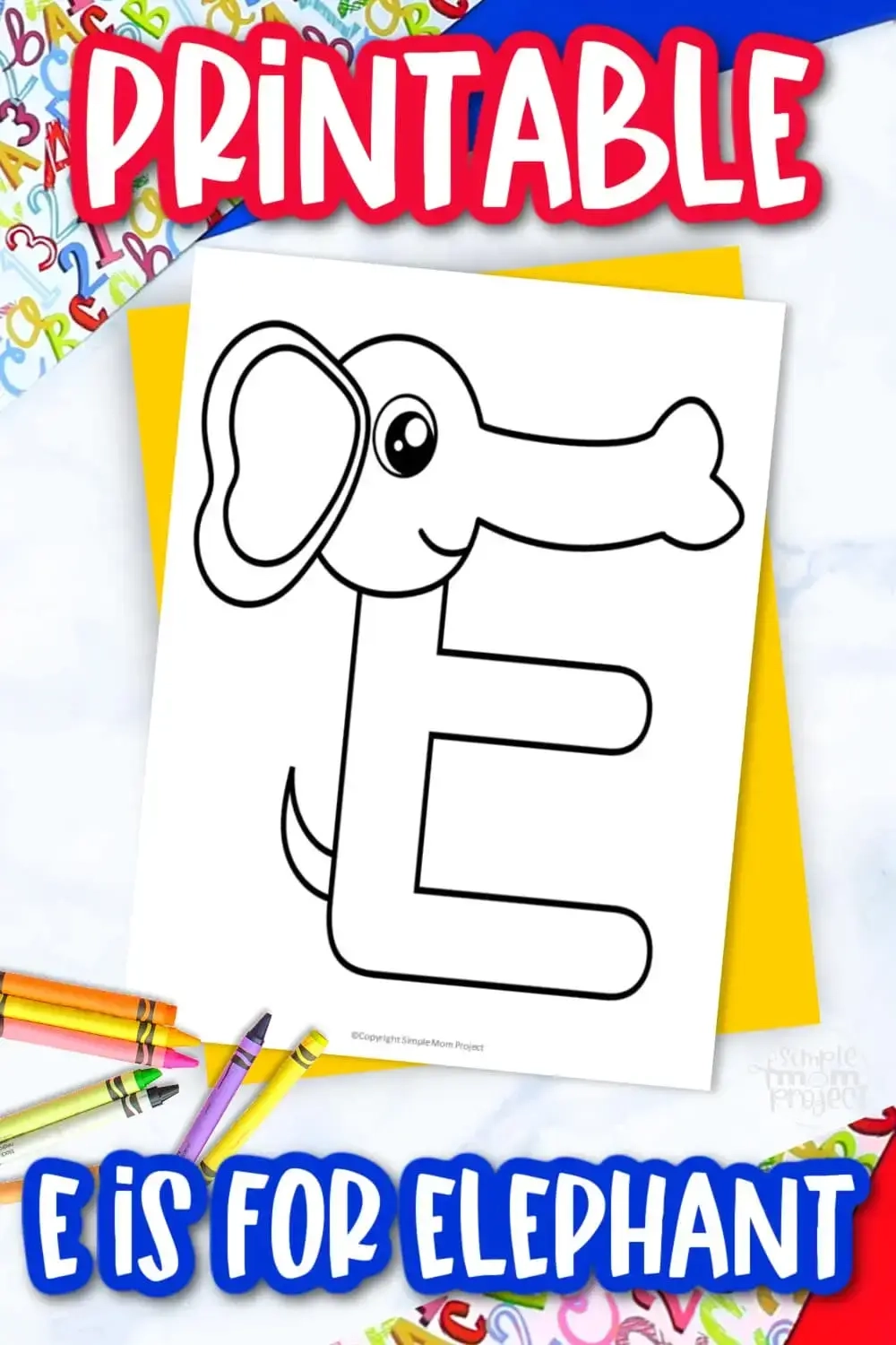 Letter E Template Printable