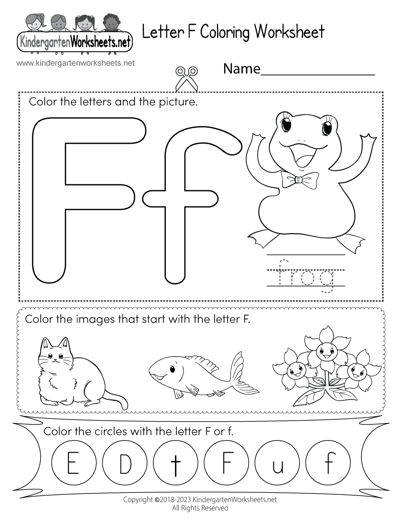 Letter F Printable Worksheets