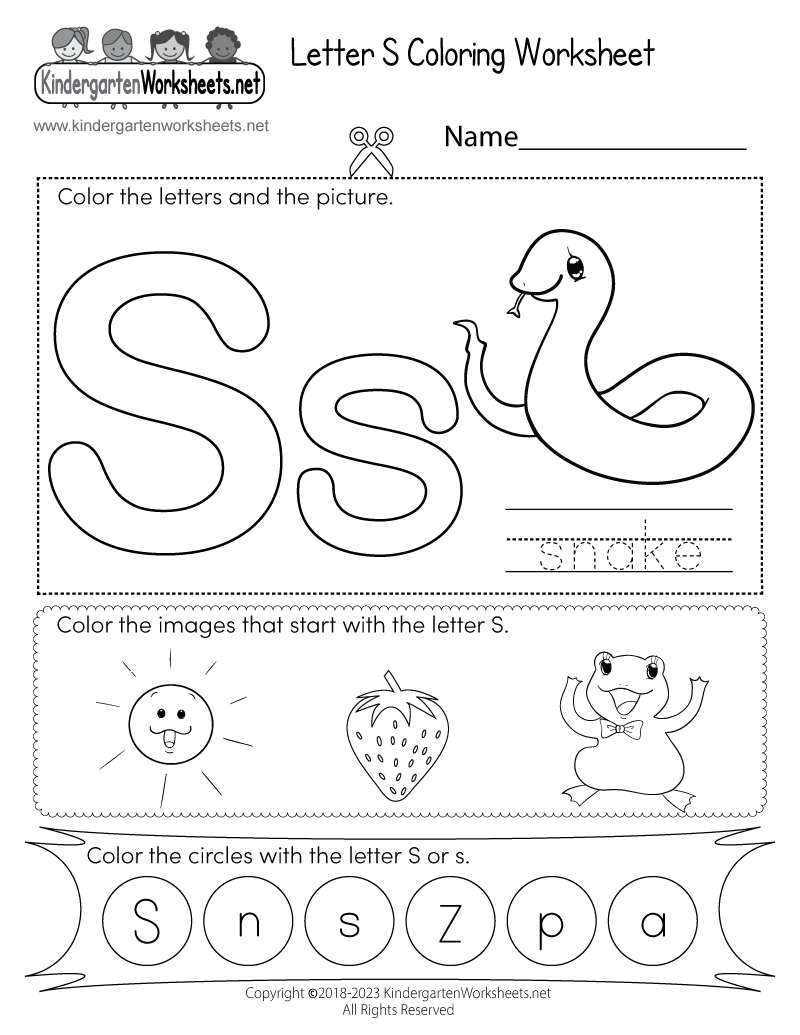 Free Printable Letter S Worksheets Preschool