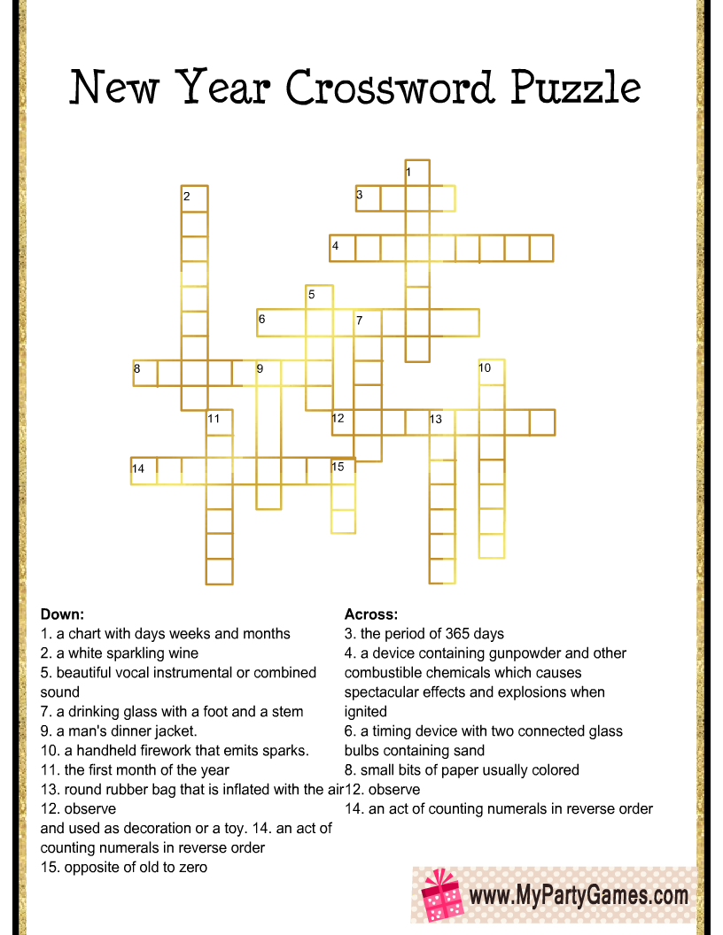 Crossword Puzzles Free Printable Adult