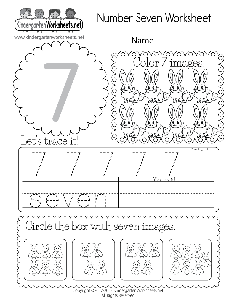 Free Printable Number Seven Worksheet Worksheets Library