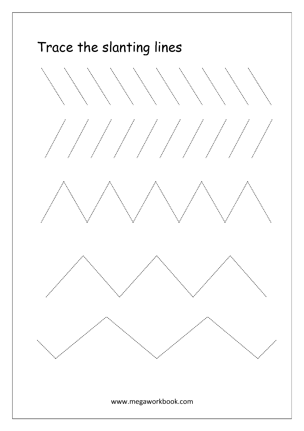 Free Printable Pre Writing Tracing Worksheets For Preschoolers 