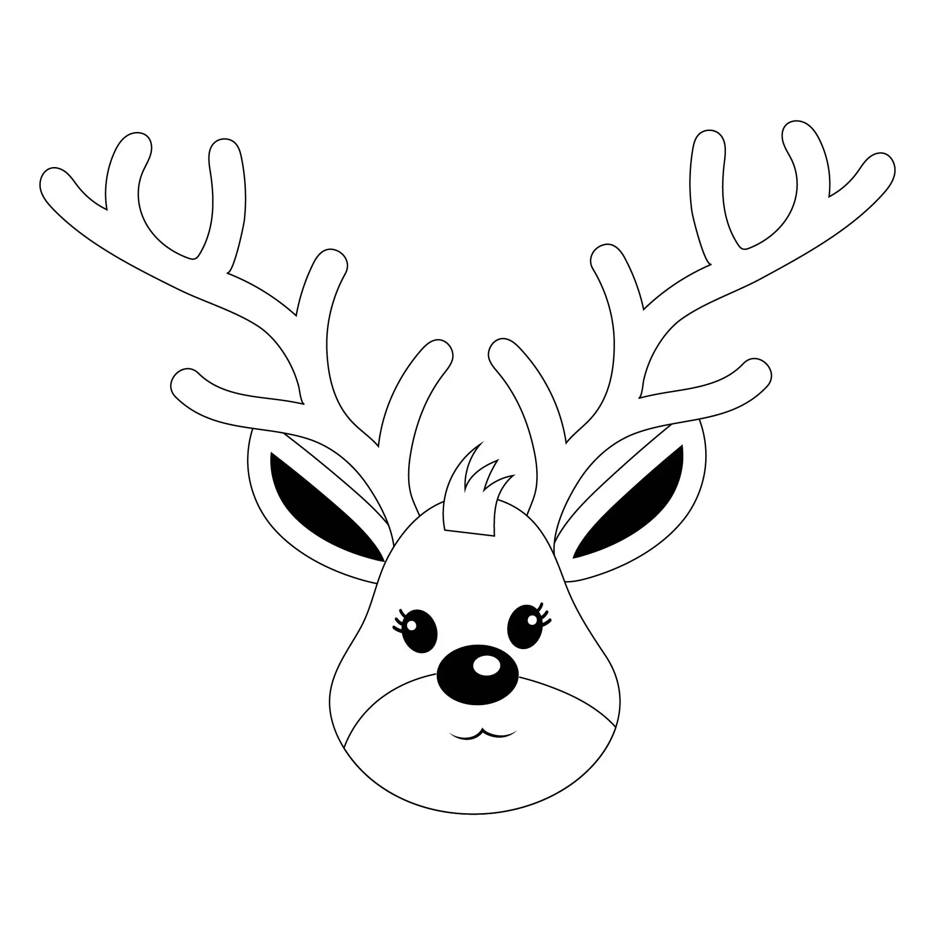 Free Printable Reindeer Face Template