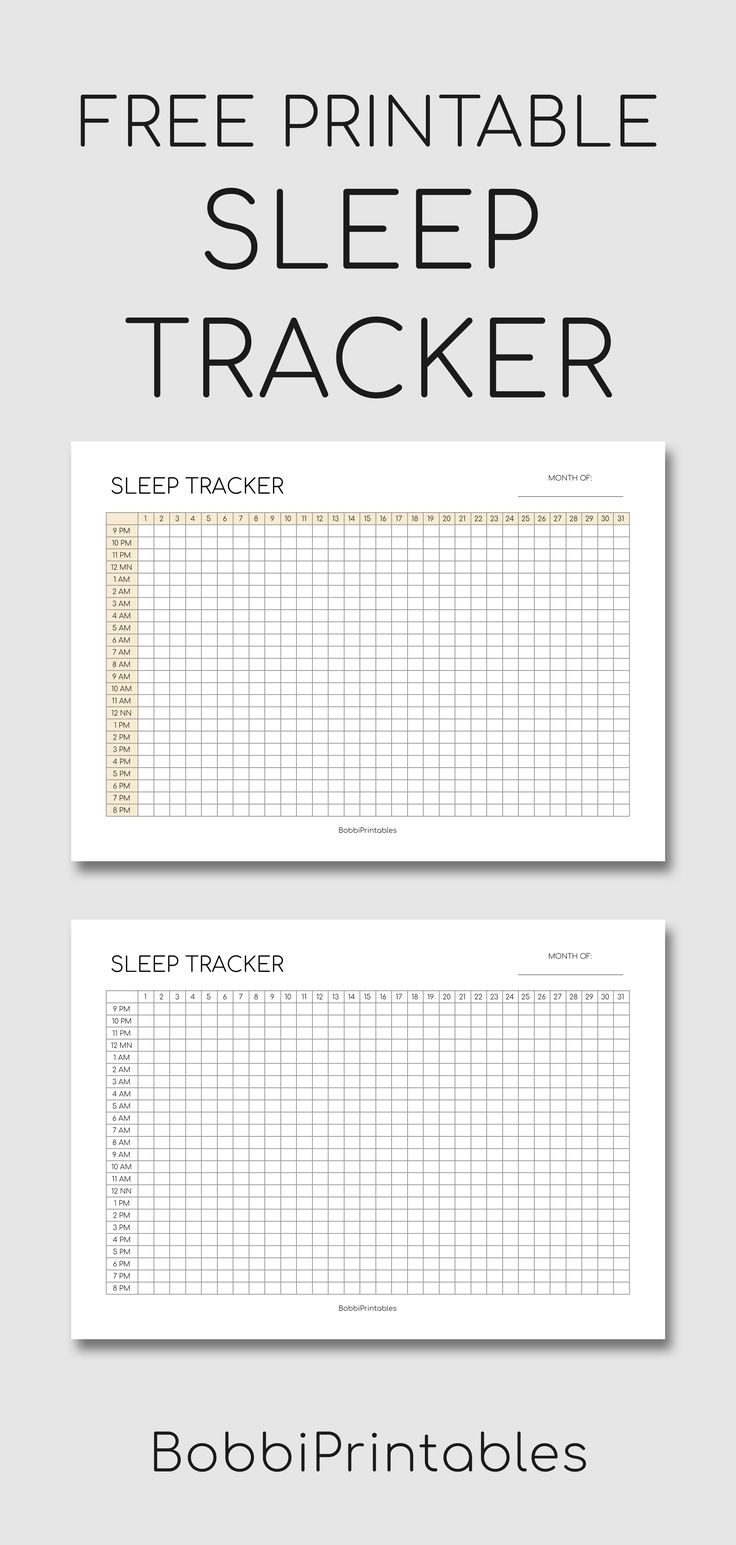 Free Printable Sleep Diary Template