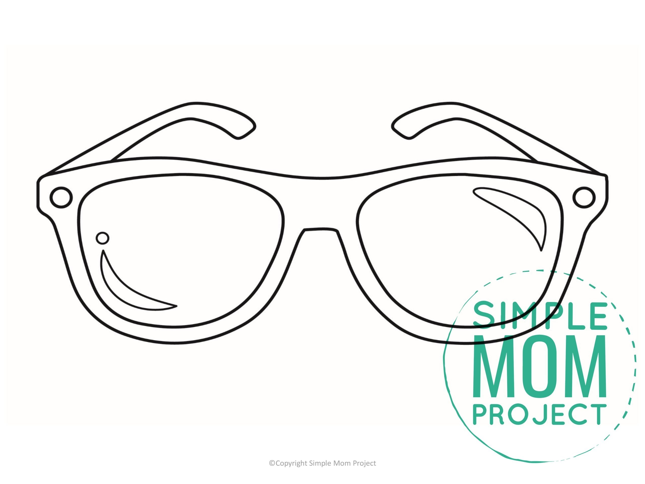 Printable Sunglasses Template