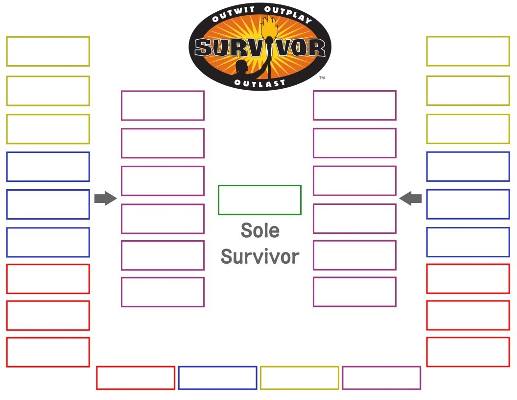 Free Printable Survivor TV Show Bracket Template Blank And 