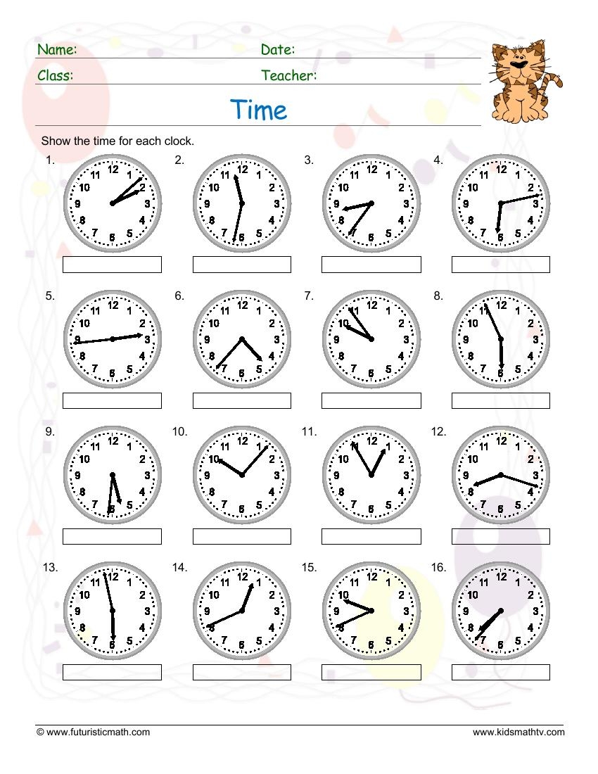 Free Printable Telling Time Worksheets Kiddoworksheets 