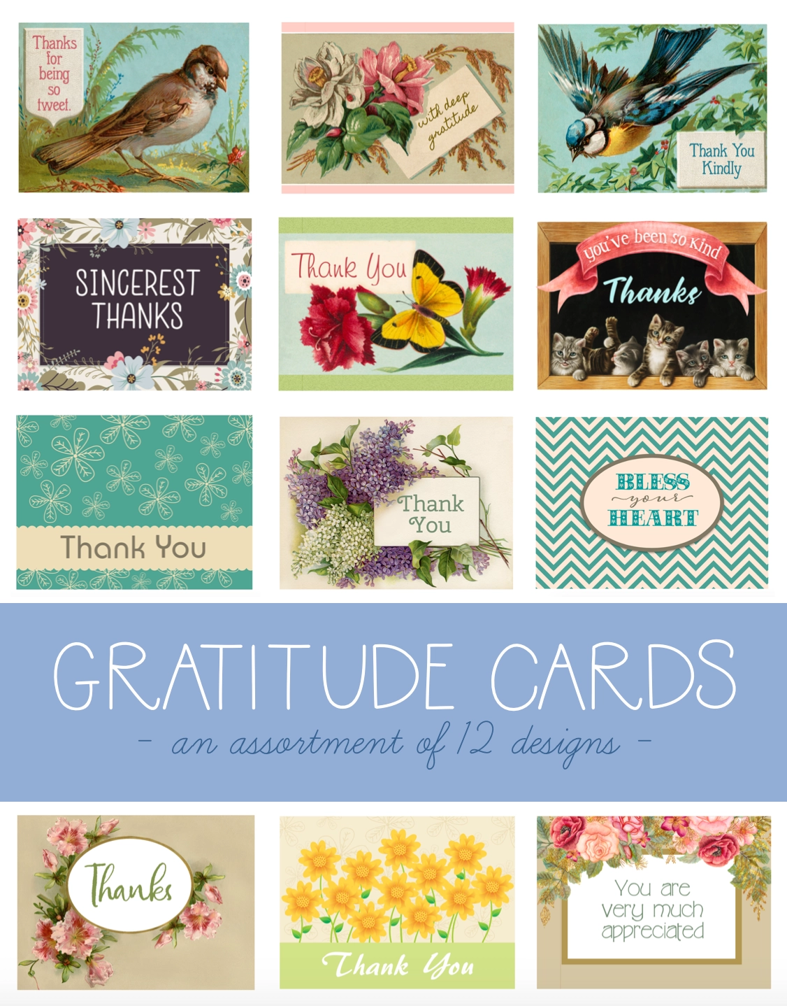 Gratitude Cards Printable Free