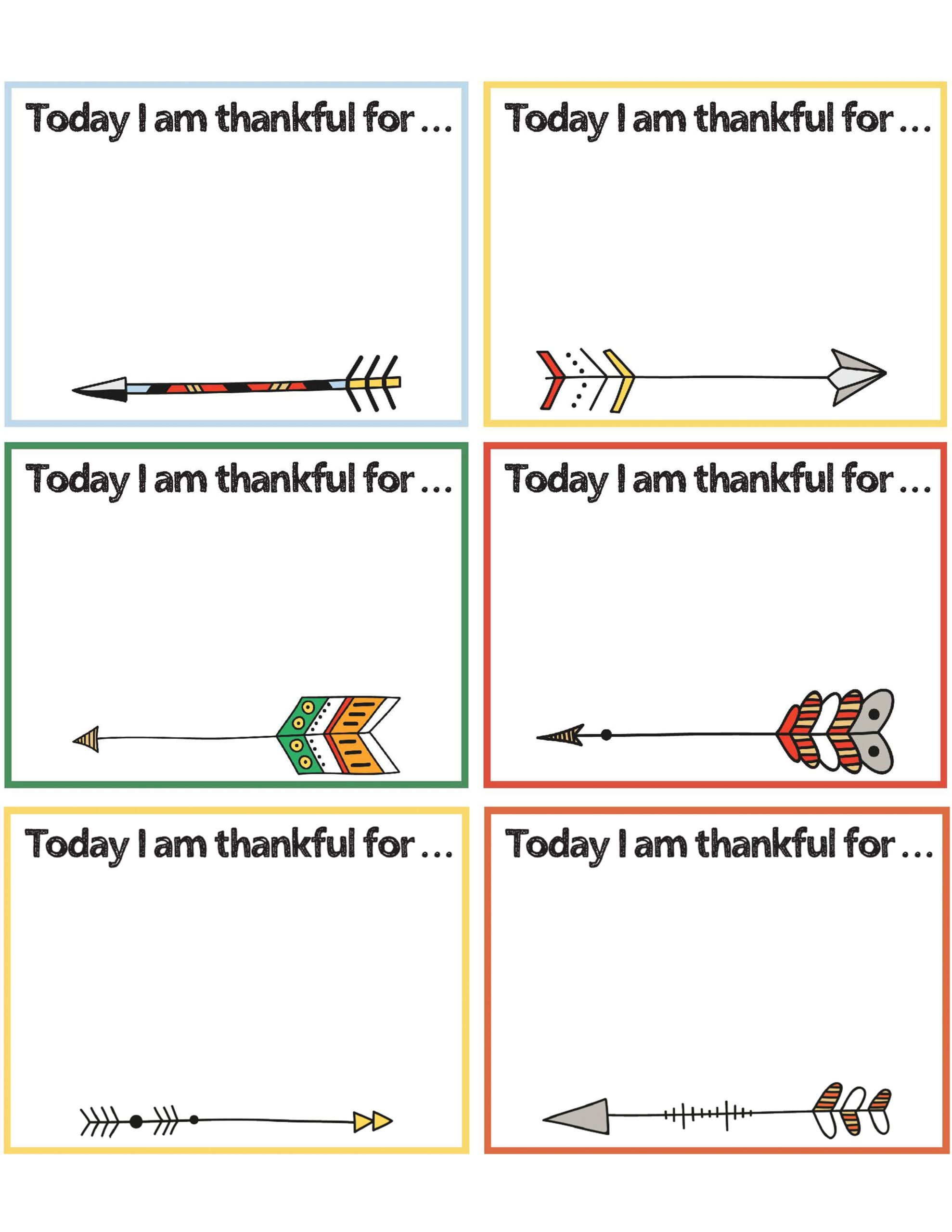 Free Printable Thankful Cards Activity For The Family With 