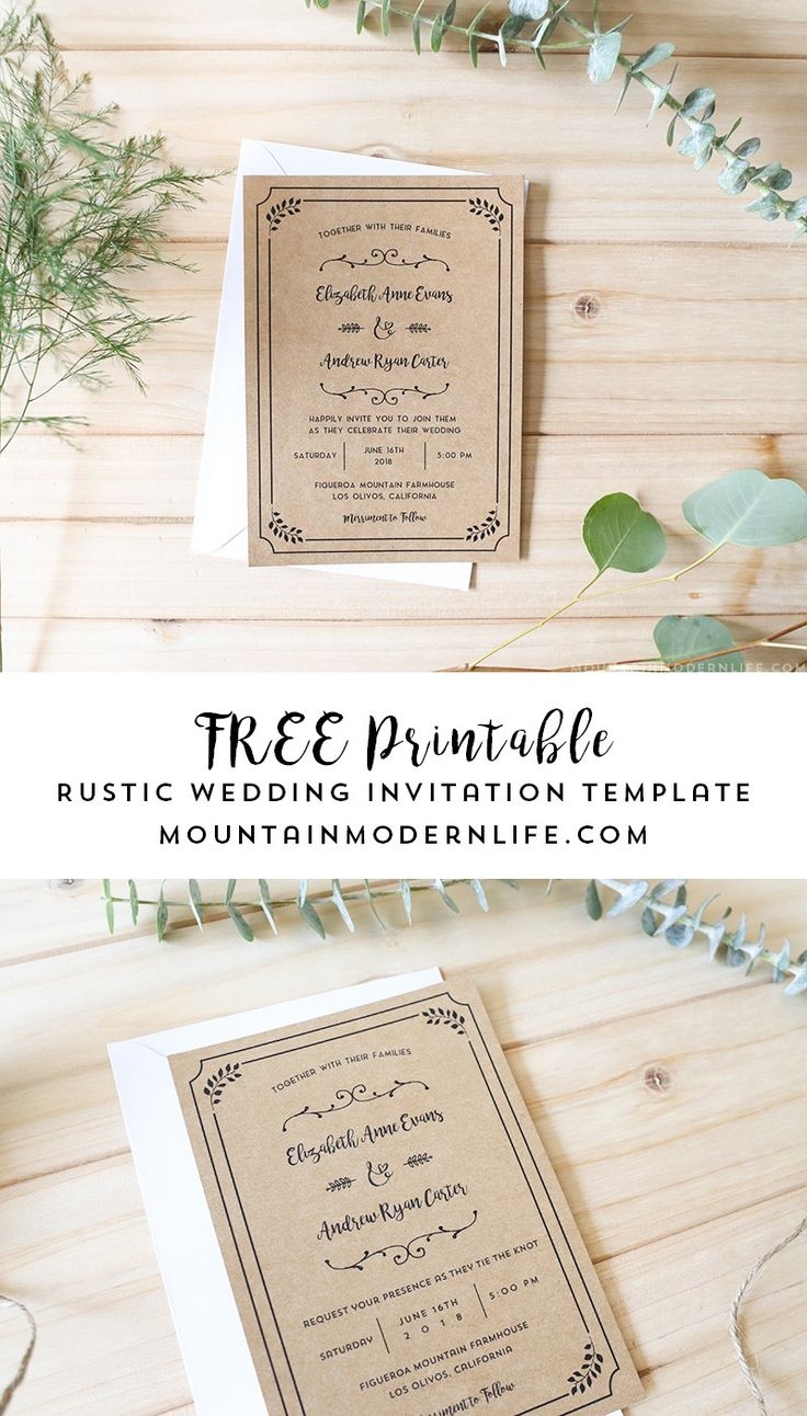 Free Printable Wedding Stationery Templates