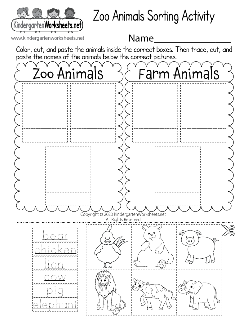 Free Printable Zoo Animals Worksheets