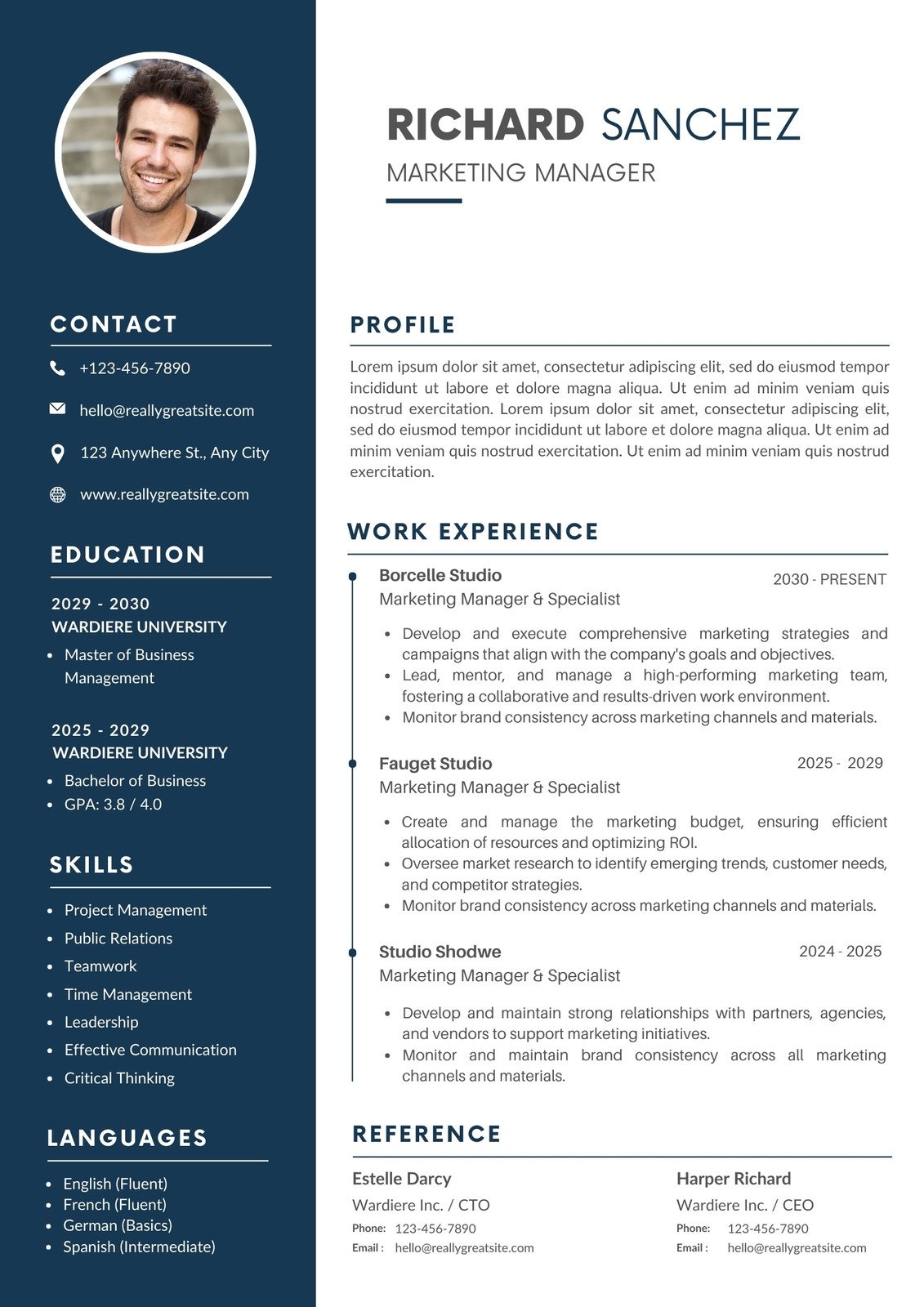 Free Professional Simple Resume Templates To Customize Canva