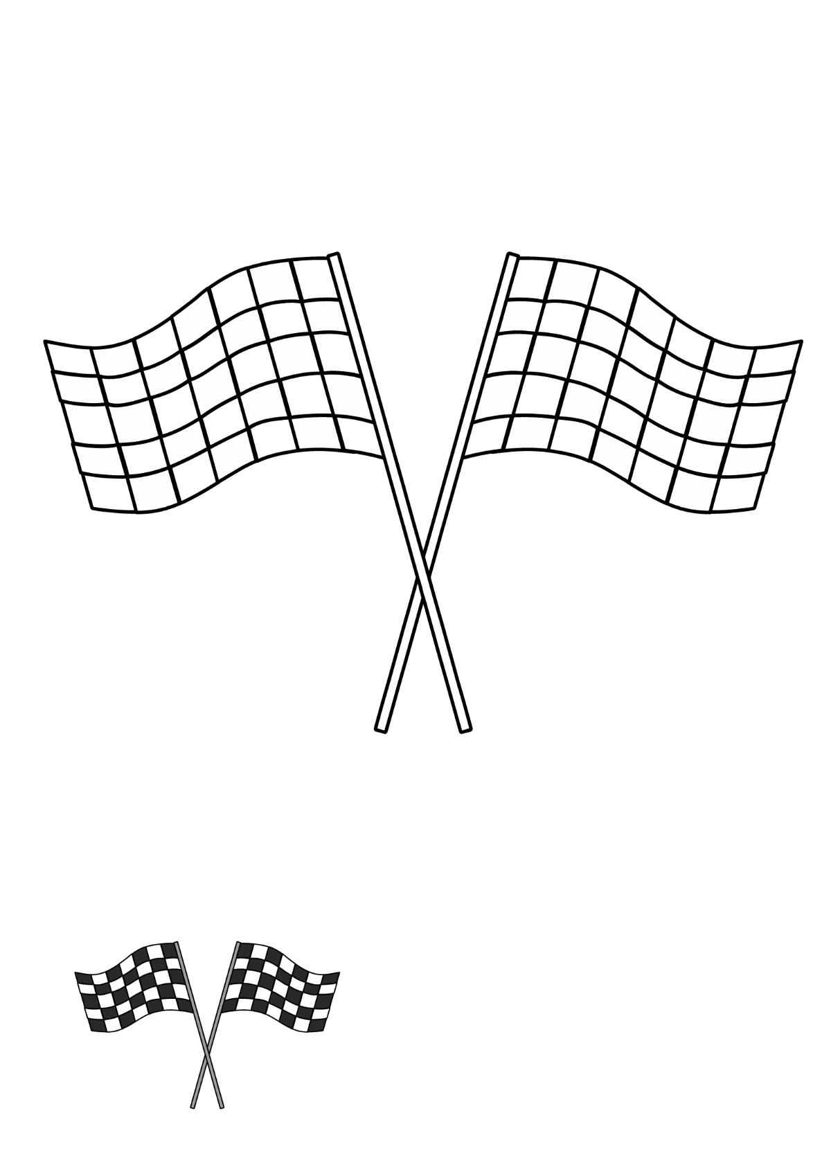 Free Racing Checkered Flag Coloring Page Template To Edit Online