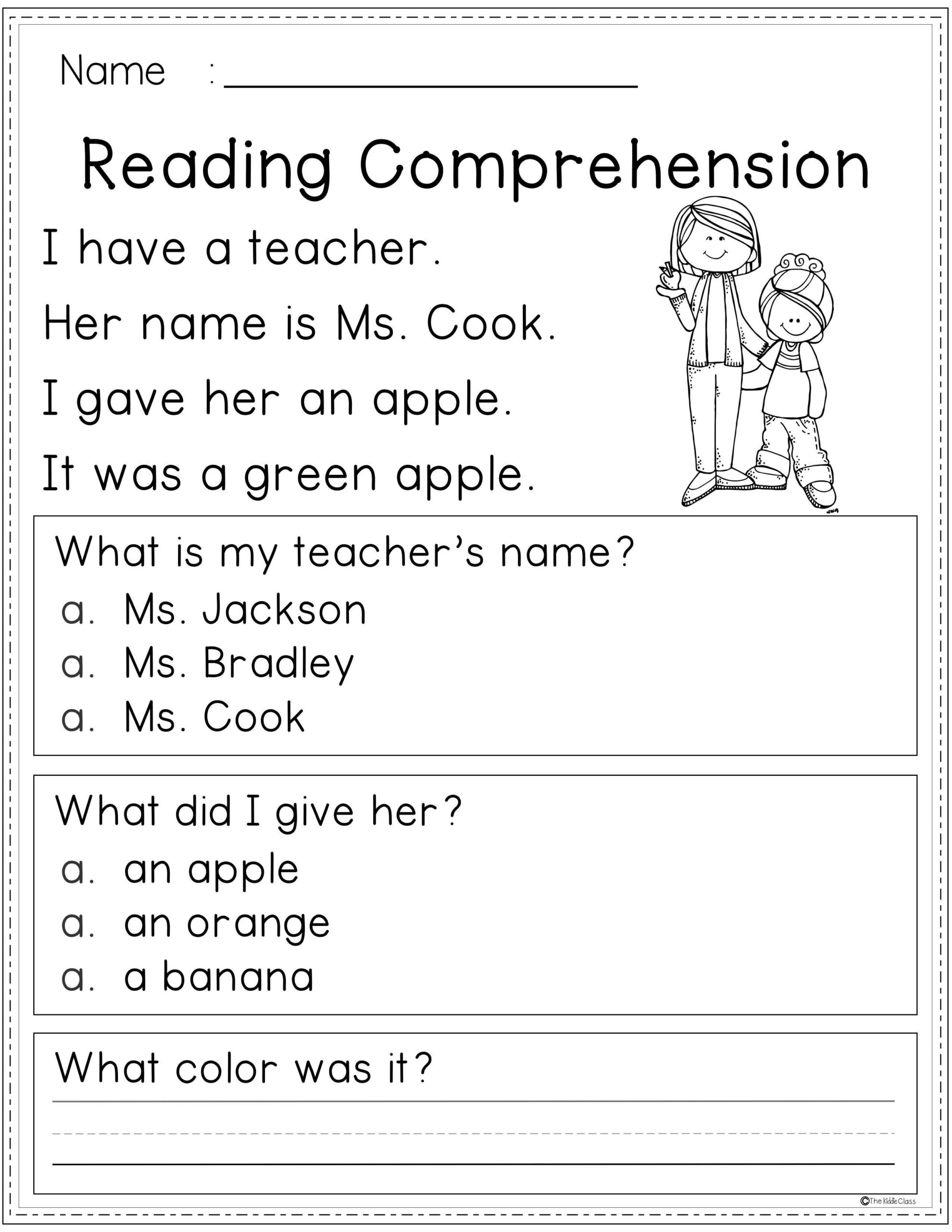 Reading Worksheets Printable Grade 1