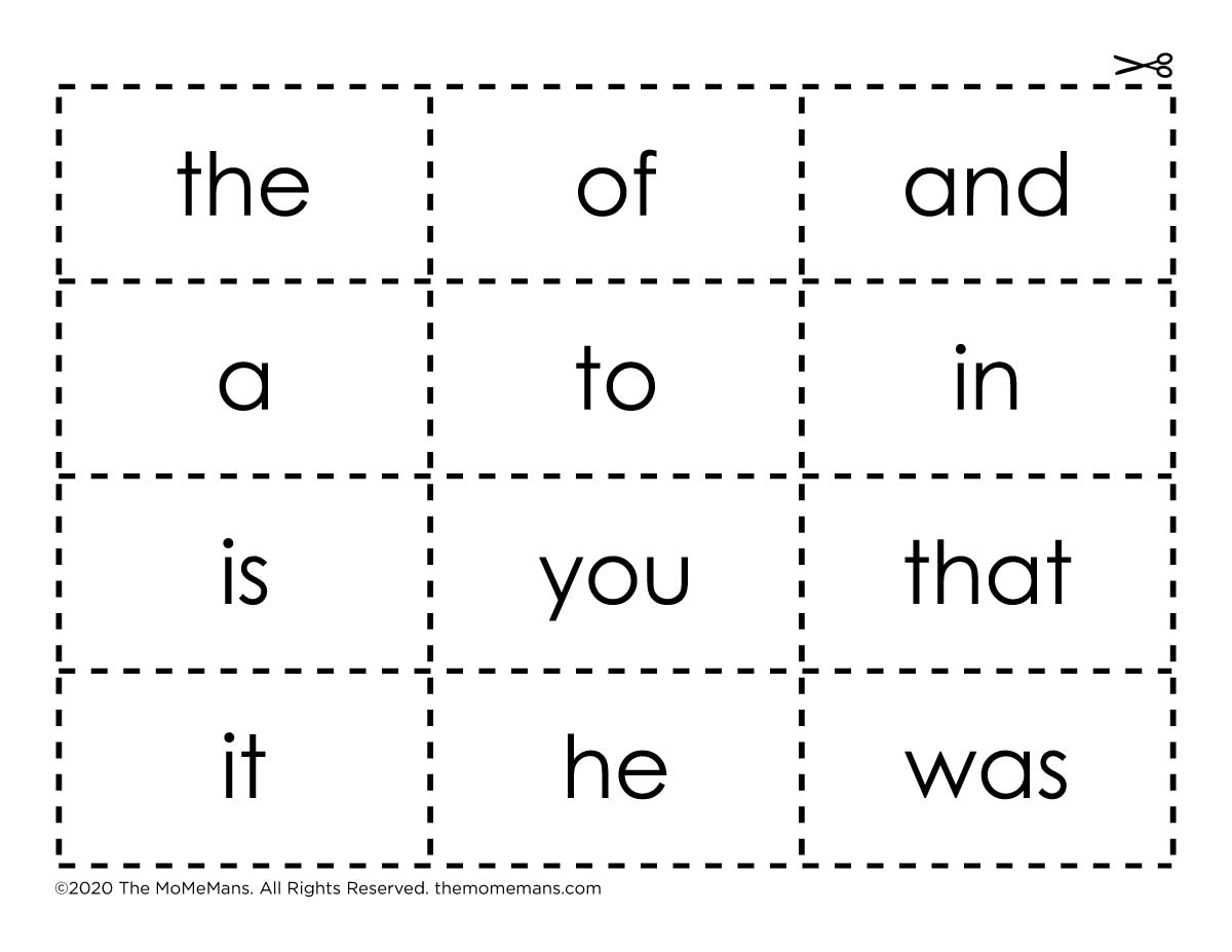 FREE Sight Word The Printable Worksheet MyTeachingStation 