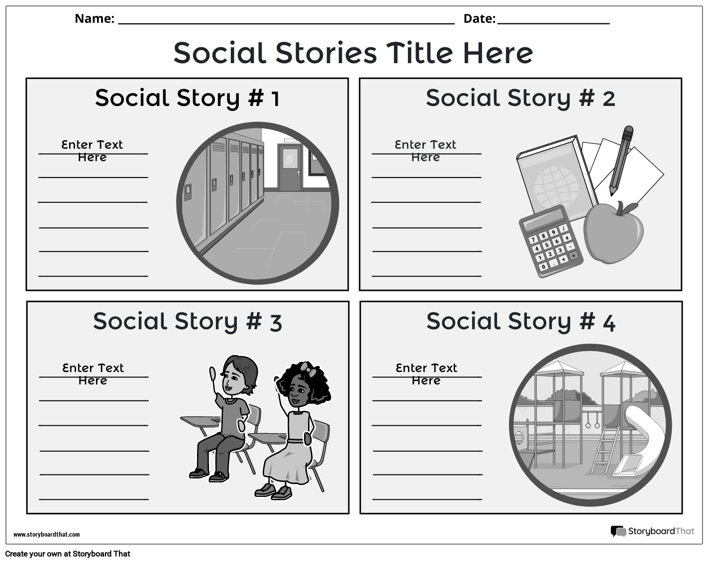 Free Social Story Templates Create amp Customize Easily