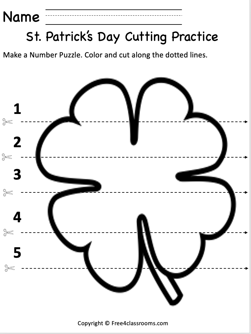 St Patrick's Day Printable Worksheets