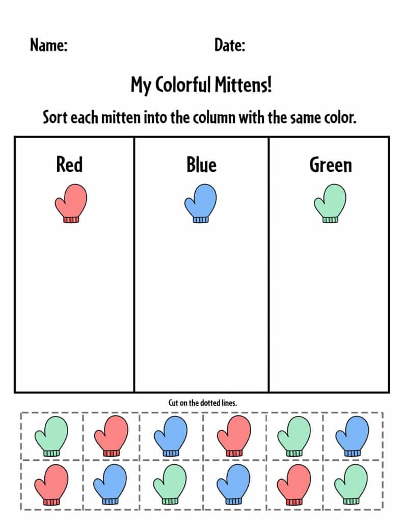 Free Printable Preschool Winter Worksheets