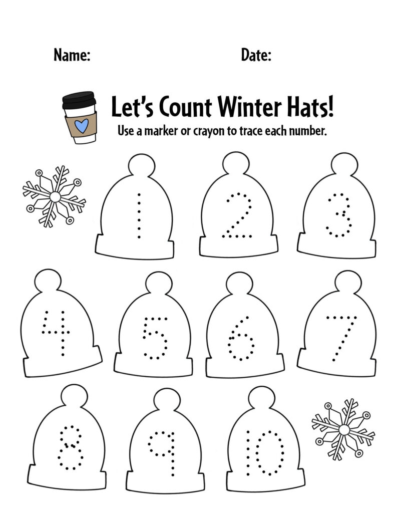 Preschool Winter Worksheets Printables