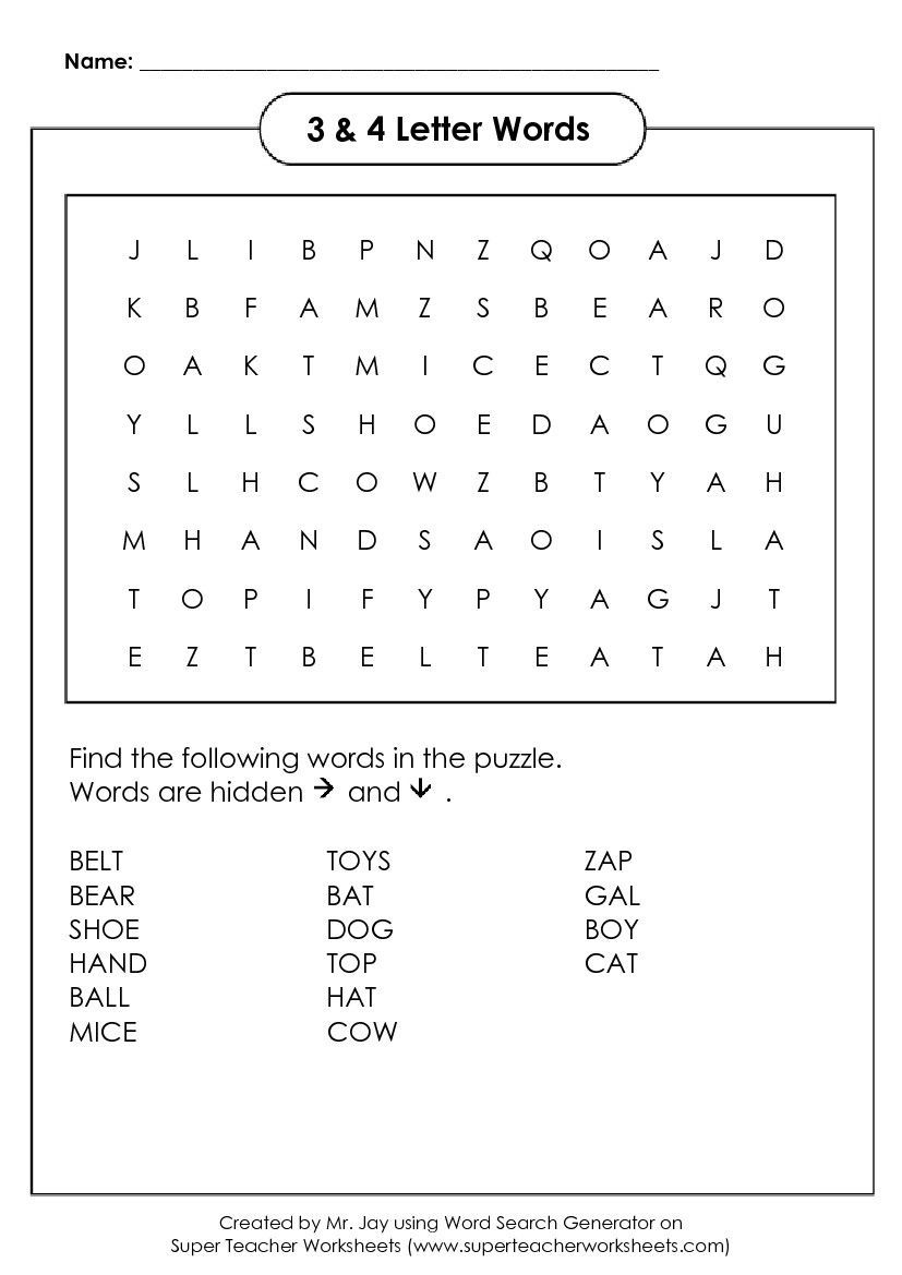Free Printable Paper Word Puzzles