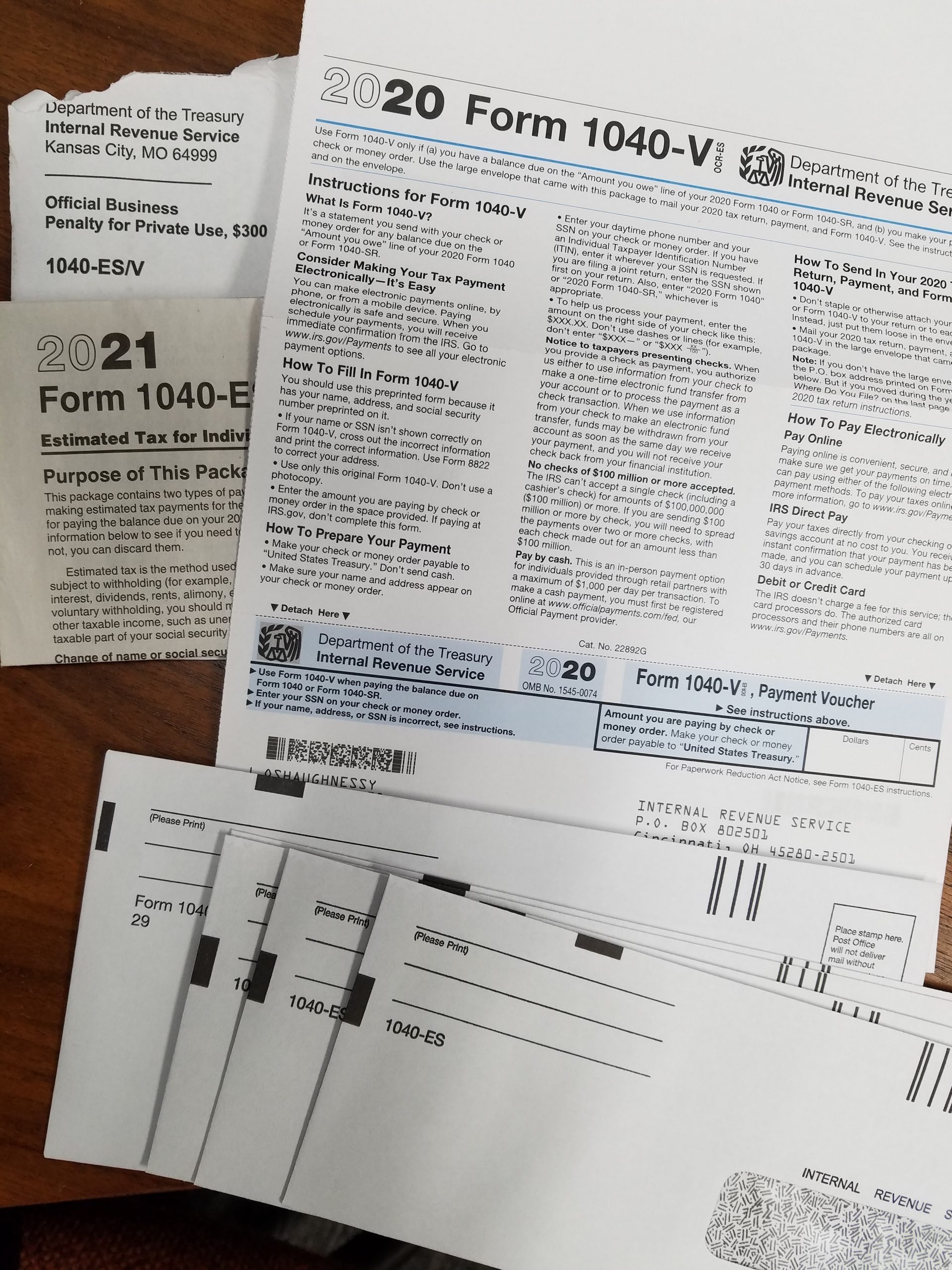 Form 1040 V 2021