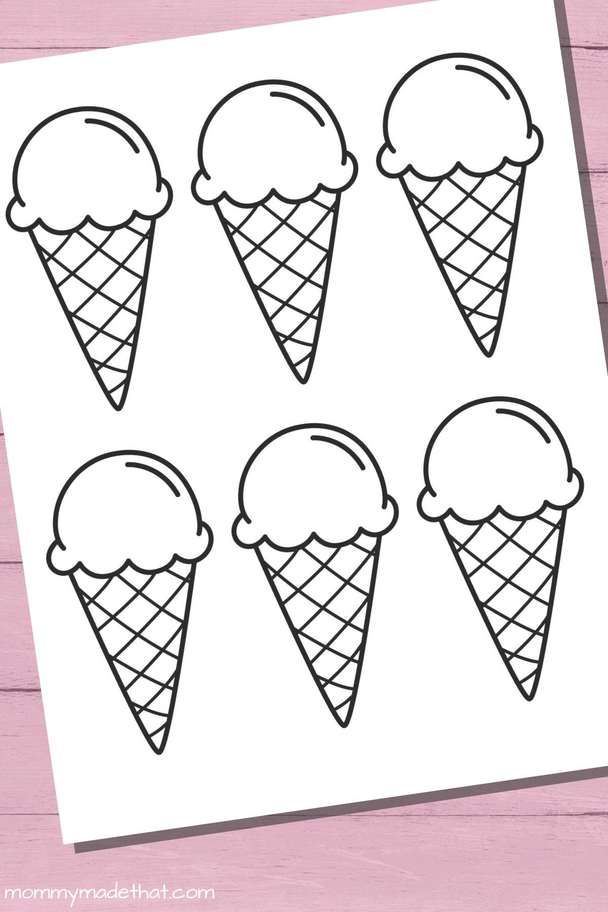 Printable Ice Cream Cone Template