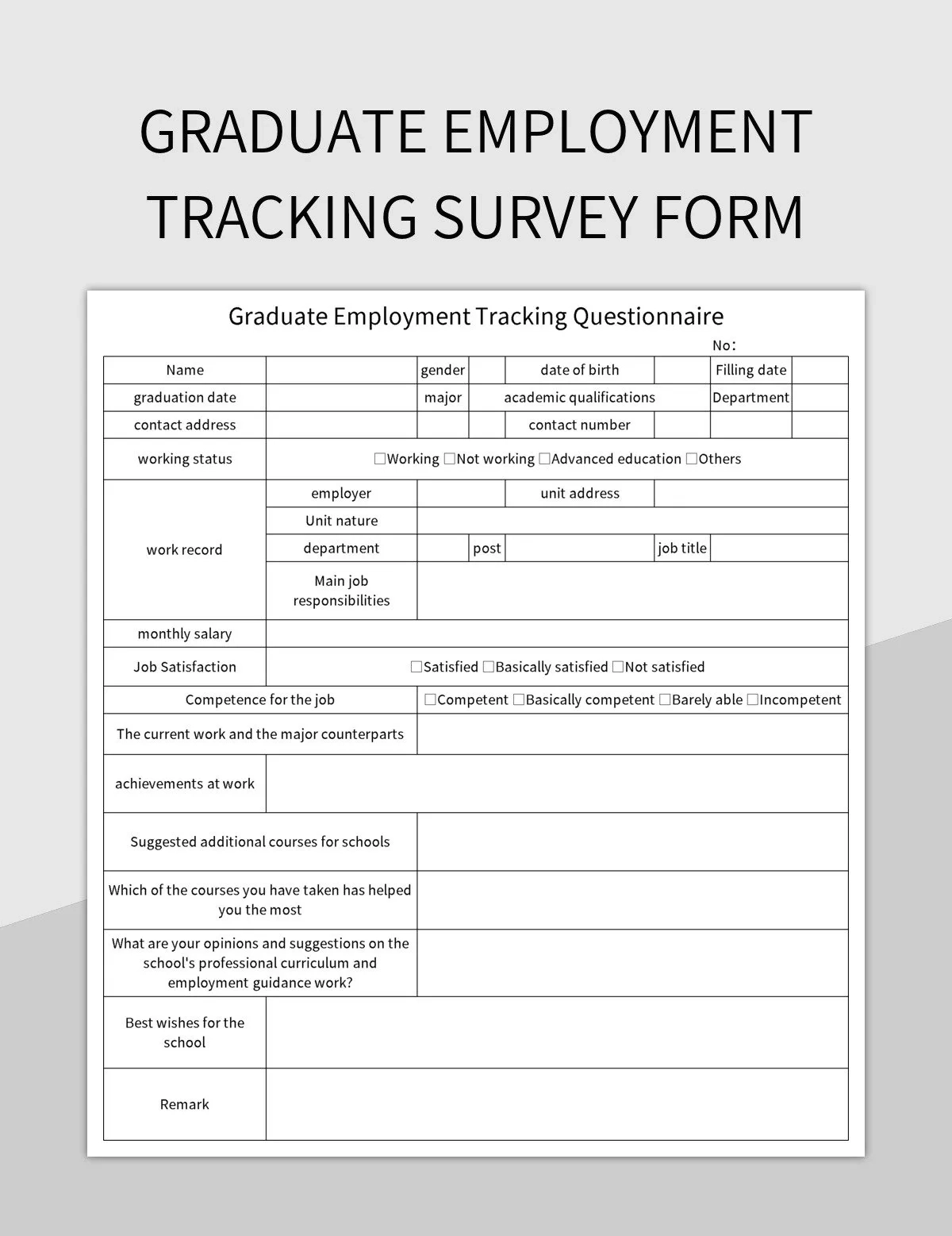 Gra Forms Printable