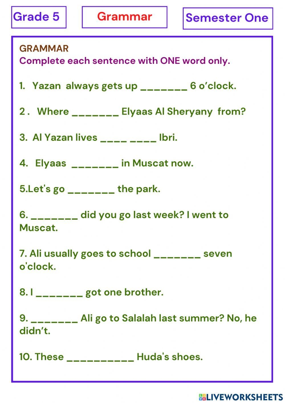 Grammar And Writing Worksheets Worsheets Library Worksheets 