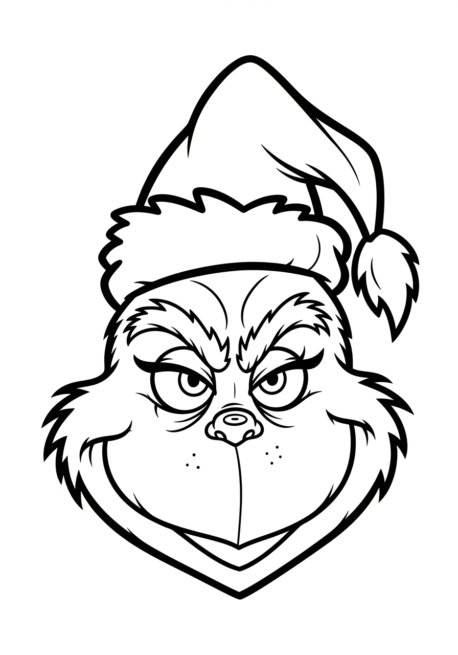 Free Printable Grinch Face Template