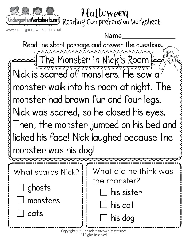 Free Printable Comprehension Worksheets Ks1
