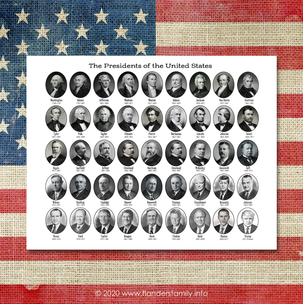 Free Printable List Of Us Presidents