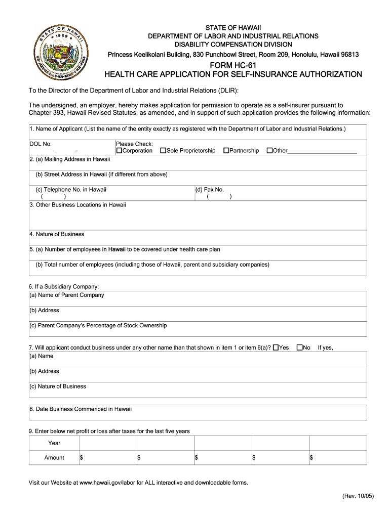 Hawaii Form Insurance Fill Out amp Sign Online DocHub