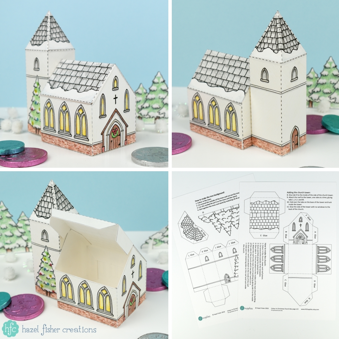 Free Printable Paper Church Template