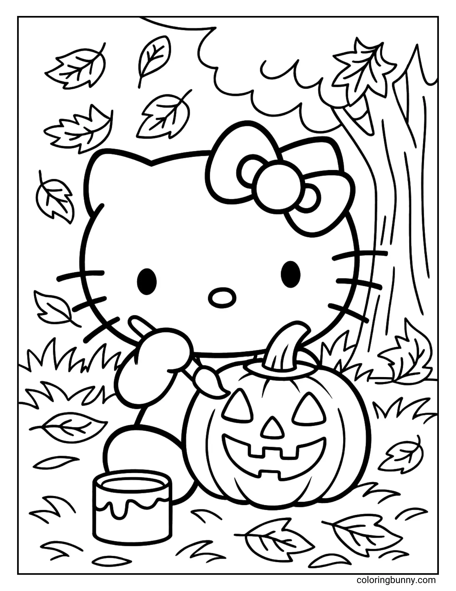 Printable Coloring Pages Hello Kitty