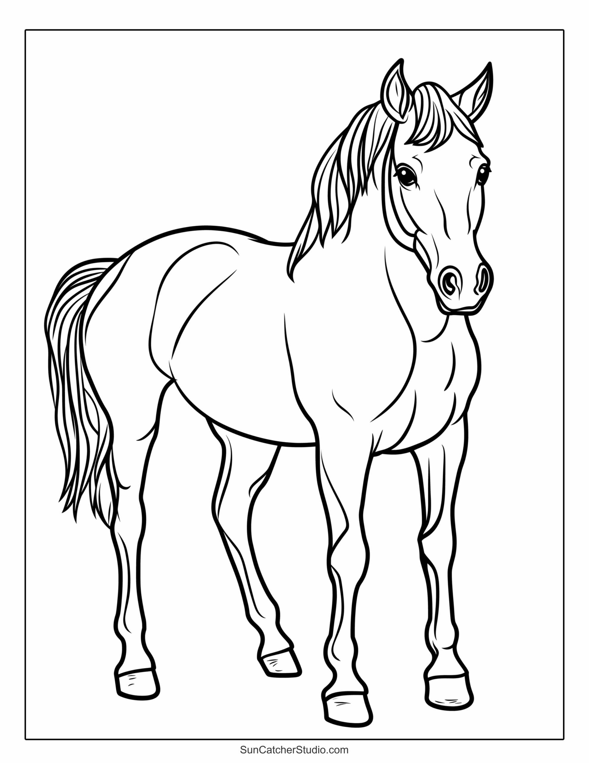 horse coloring pages and coloring sheets free printables