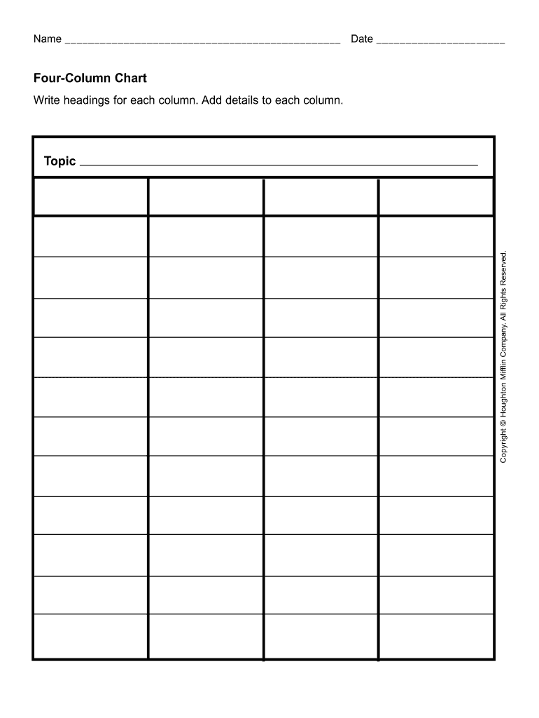 Printable Chart Templates