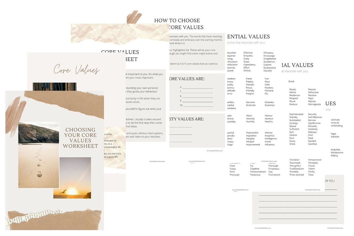 Free Printable Values Worksheets