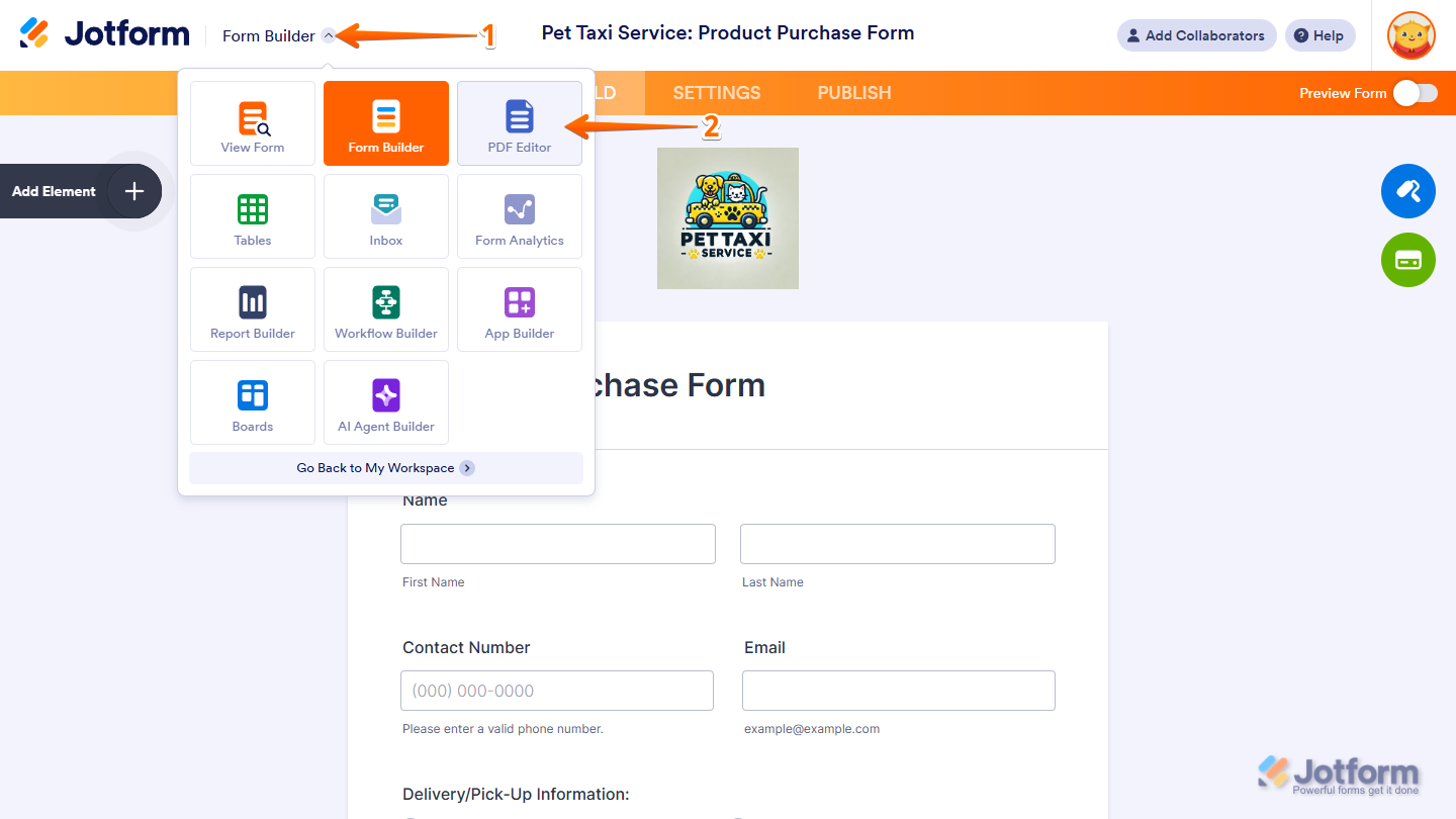 Form Building Tool For Pdf