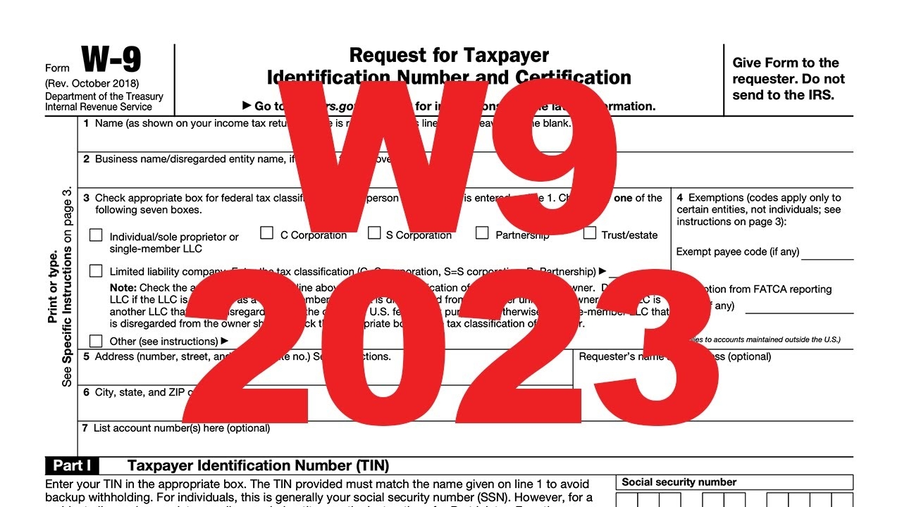 W9 Form 2023 Word Document