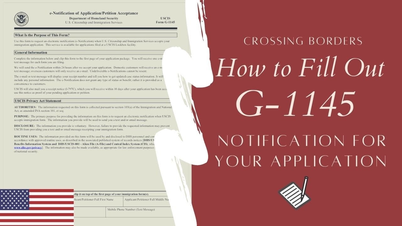 Form G 1145 E Notification