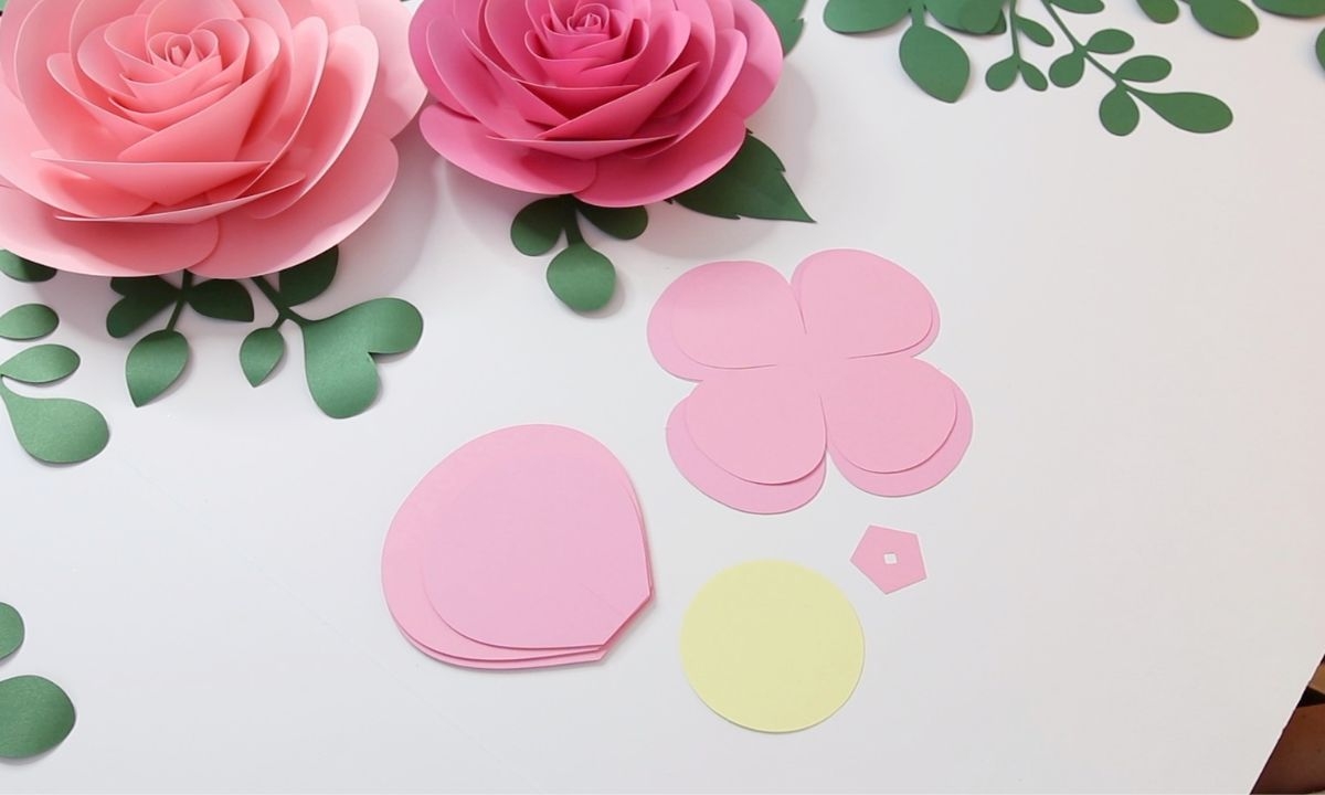 How To Make Big Paper Roses Step By Step FREE Template 