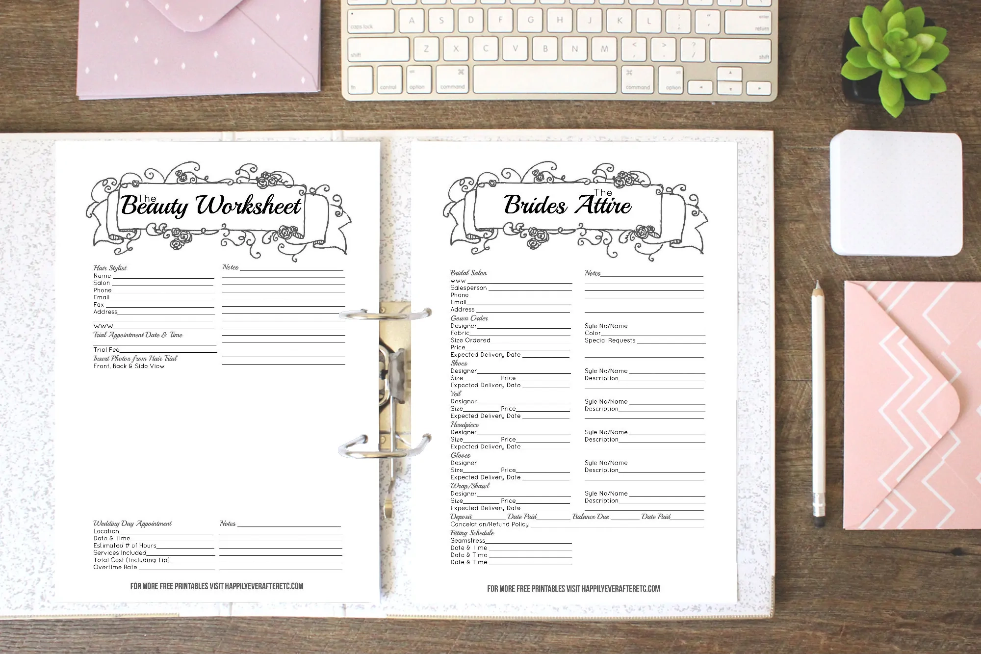 Free Printable Wedding Planner Worksheets
