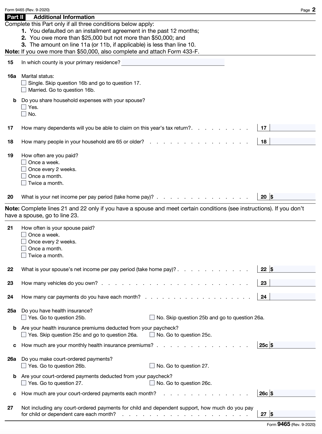 How To Set Up A Payment Plan With The IRS Easy Tips For Form 9465 