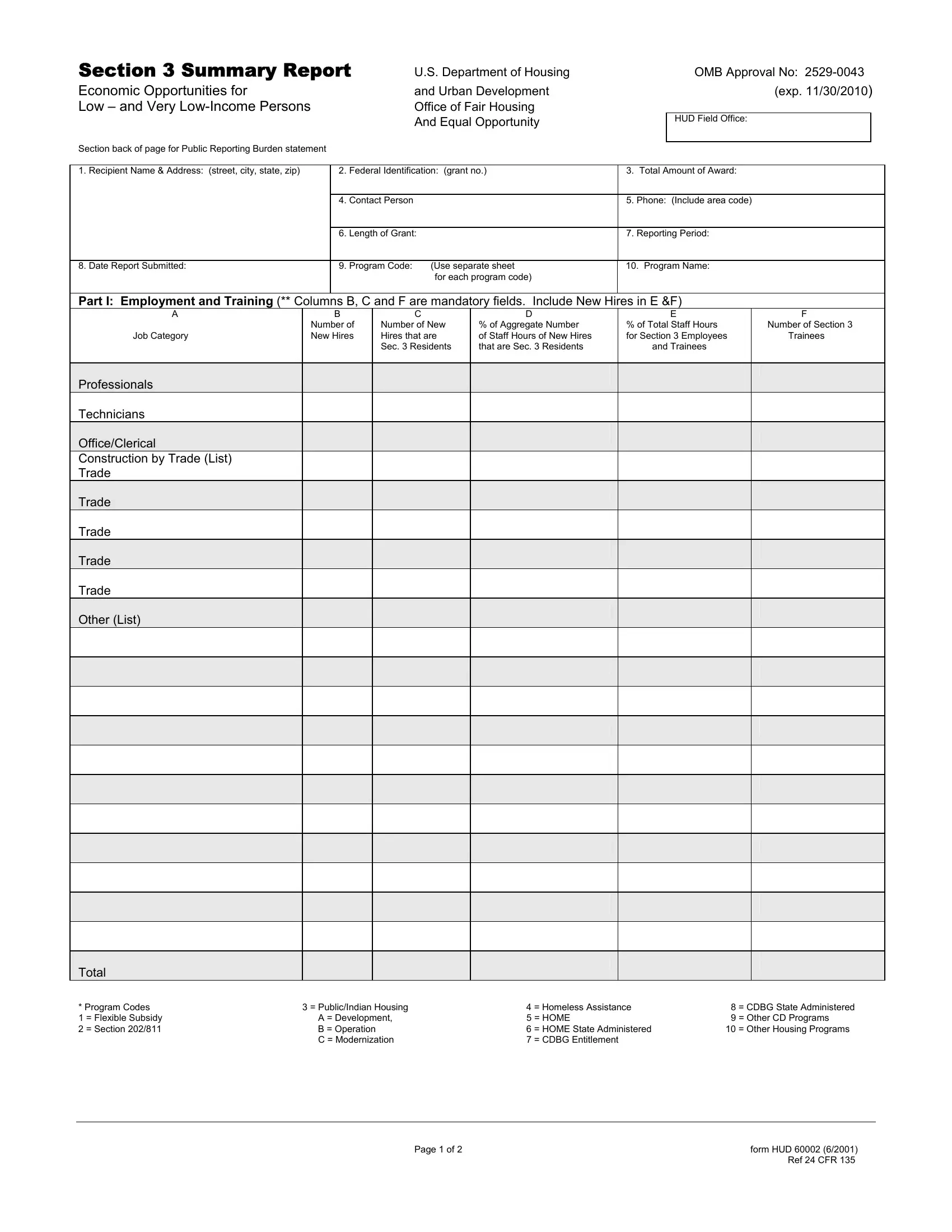 Hud Forms Printable Pdf