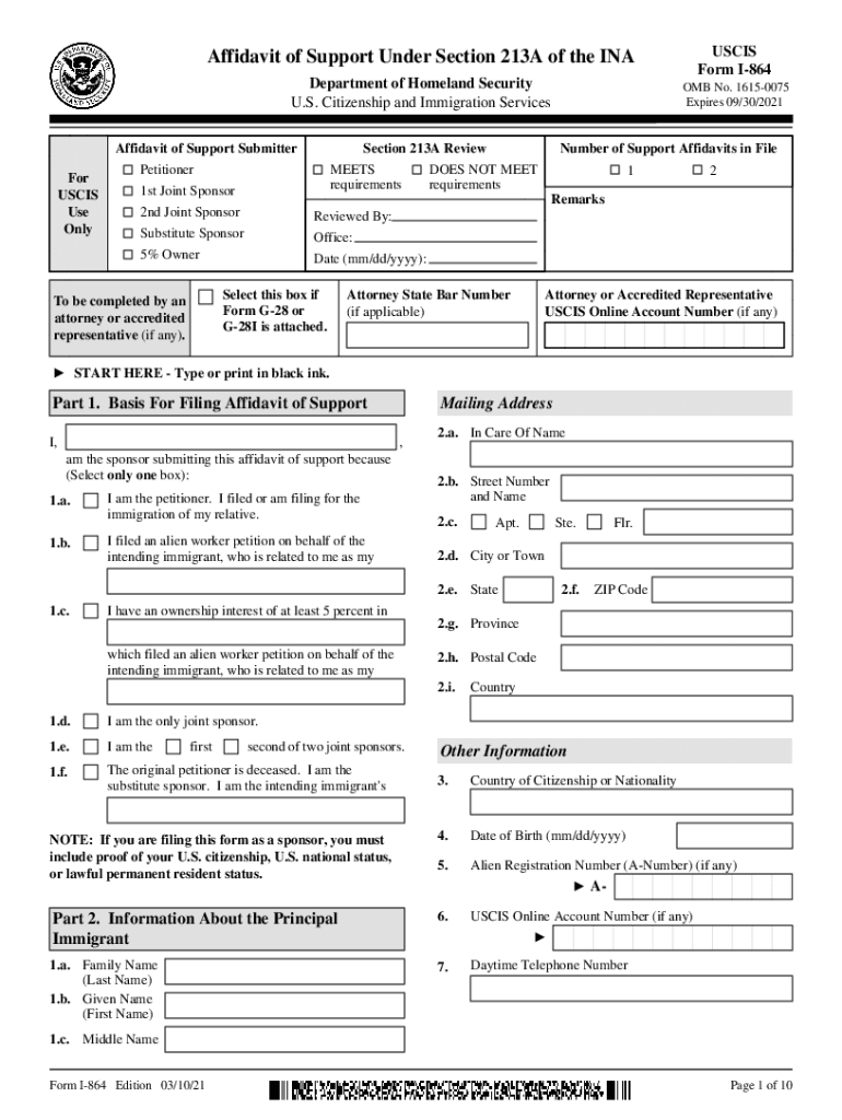 I 864 Form Pdf Fill Out amp Sign Online DocHub