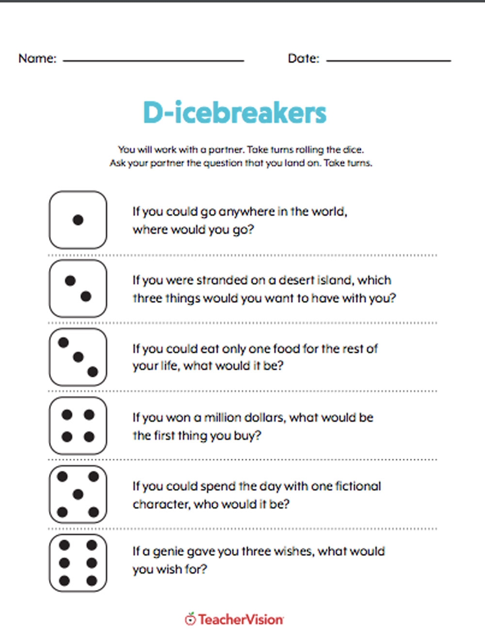 Free Printable Ice Breaker Games